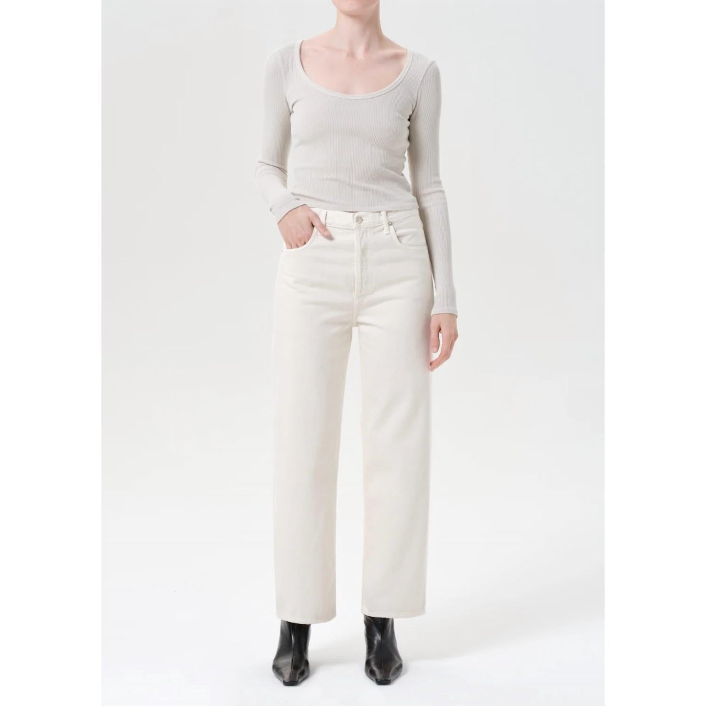 Agolde - Ren Cropped Wide Leg Jean