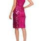 Adrianna Papell - Sequin One Shoulder Sheath Dress