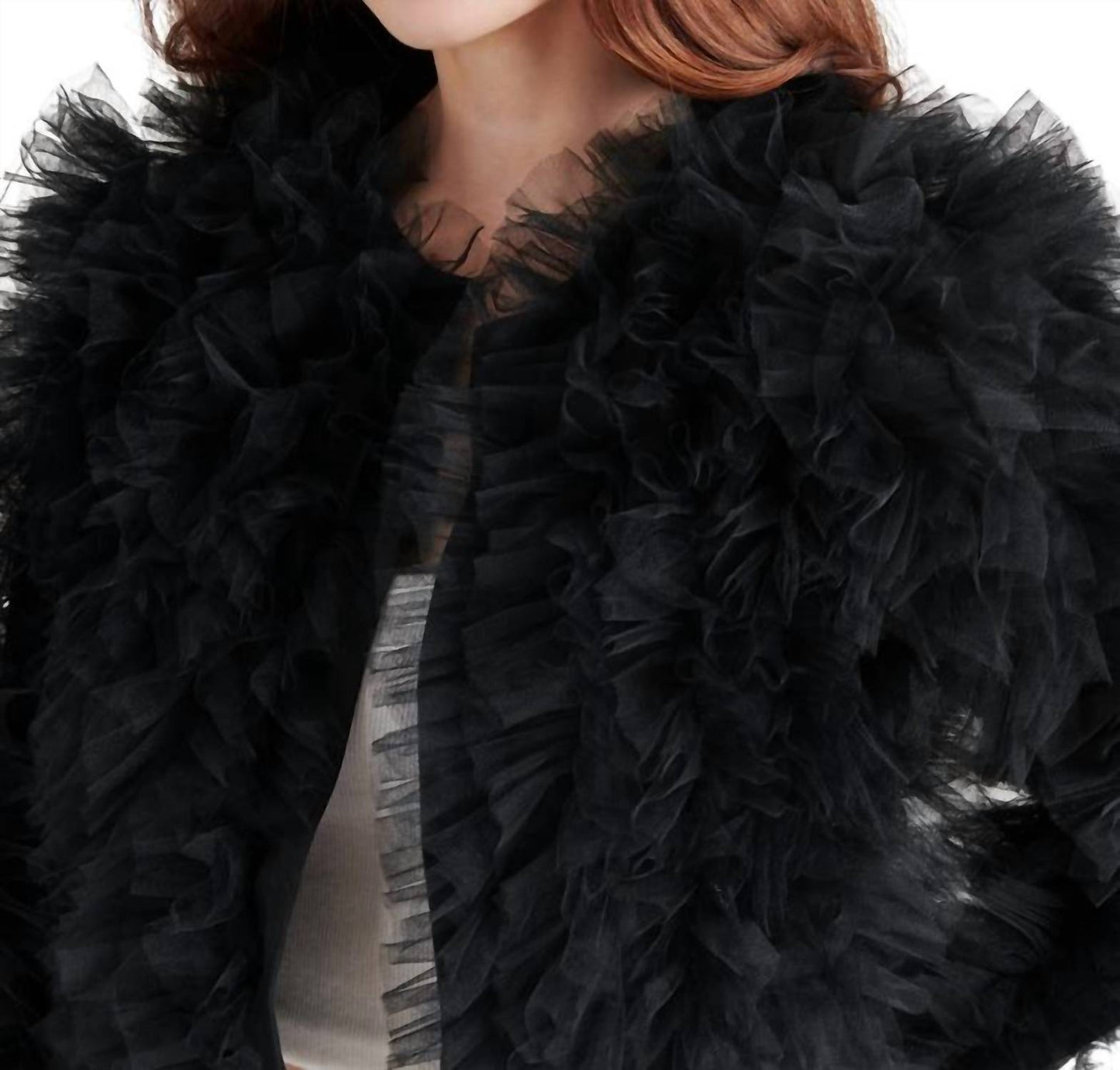 Steve Madden - Odile Ruffled Tulle Jacket