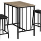 3 Piece Dining Set, Counter Height, Rectangular, Small, Contemporary & Modern