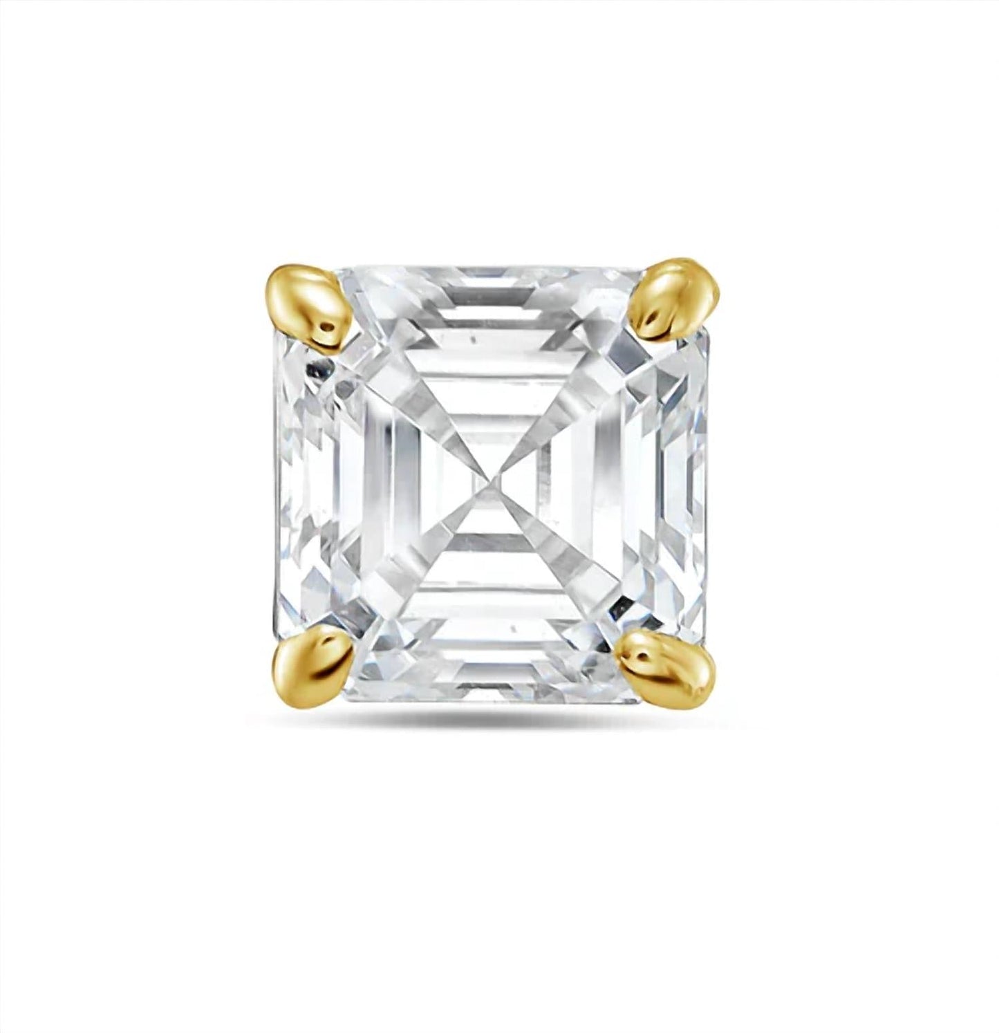 Diana M Jewels - 5.00 Cts Lab Grown Asscher Cut Stud Earrings