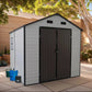 8x8 Ft Weatherproof Resin Storage Shed with Aluminum Frame