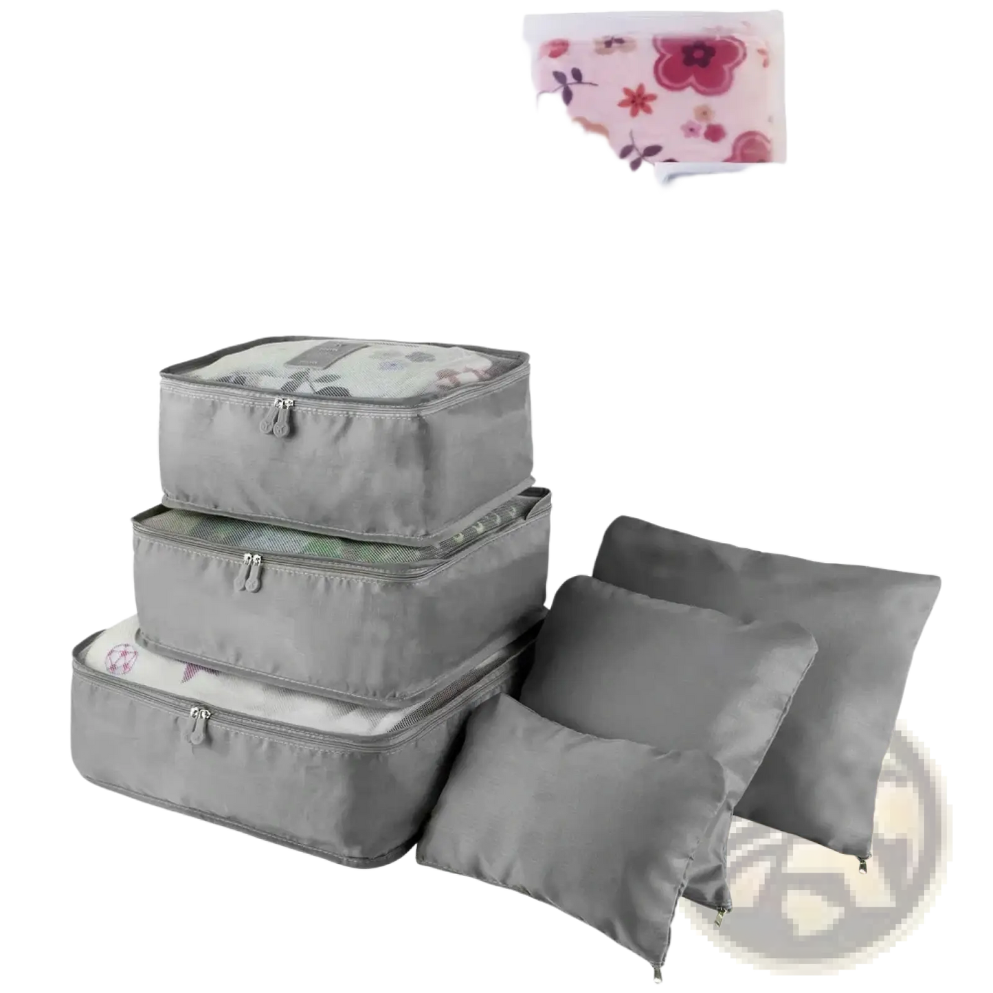 9 Piece Water Resistant Travel Packing Cube and Organizer Set