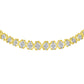 10K Yellow Gold 4 cttw Brilliant Round-Cut Diamond Graduating Riviera Statement Necklace (H-I Color, I2-I3 Clarity)