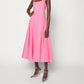 STAUD Wells Stretch Cotton Dress Plumeria Pink Size 4