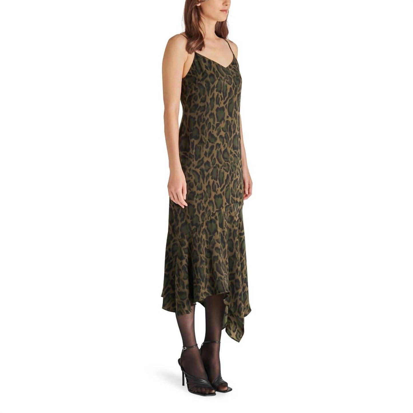 Steve Madden - Lucille Leopard Satin Slip dress Print