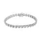 .925 Sterling Silver 1.0 Cttw Diamond Miracle-Set X-Link 7" Tennis Bracelet (I-J Color, I3 Clarity)