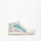 Miim - Women's Kyle Rubber Lace-up Glitter Leather Sneakers