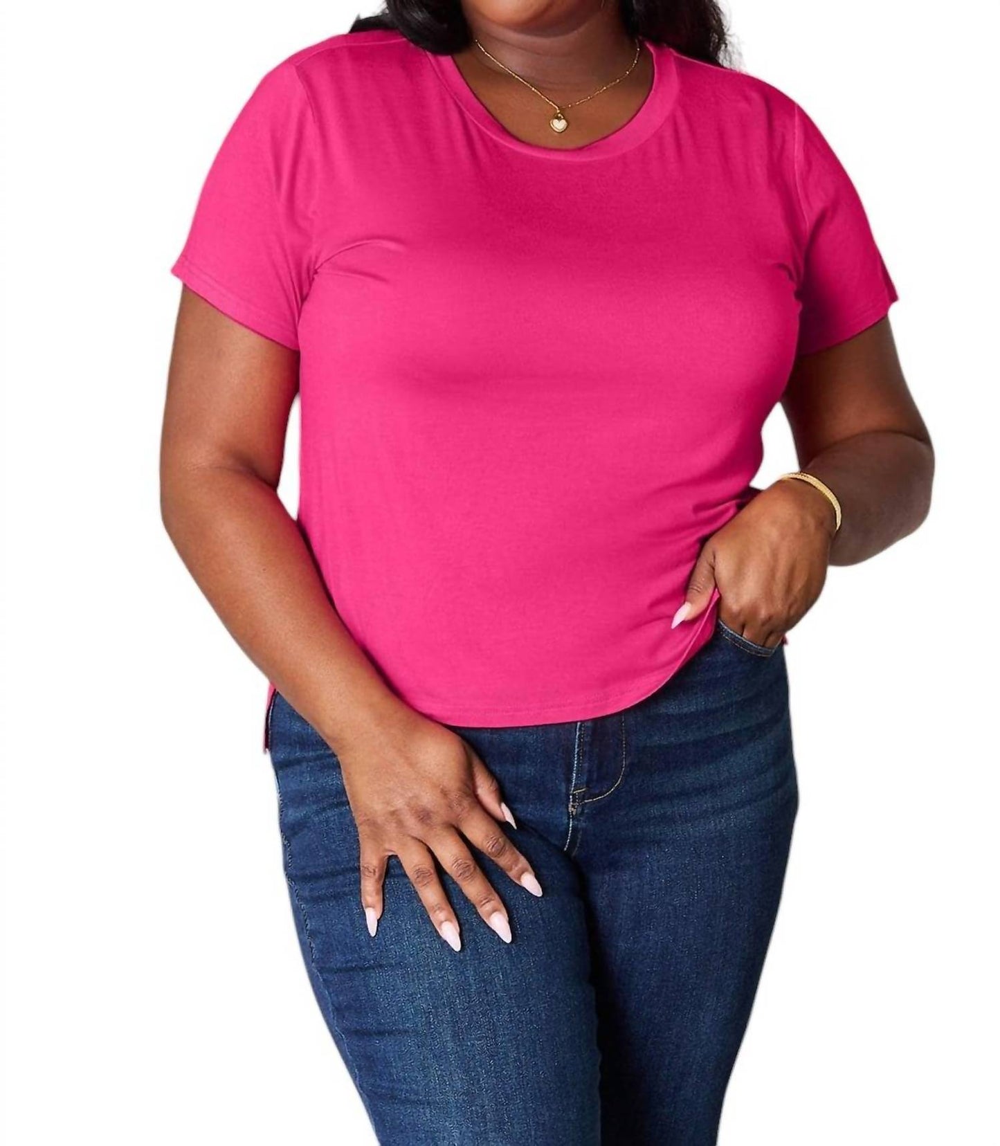 Basic Bae - Full Size Round Neck Short Sleeve T-Shirt