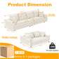 4 Seat Modern Comfy Upholstered Sofa Cloud Couch