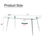 Modern Rectangular Glass Dining Table For 4-6 People With Tempered Glass Countertop