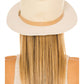 Rag & Bone - Women's Fedorah Brim Leather Trim Straw Hat