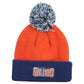 NHL Apparel Edmonton Oilers Kids Youth Pom Pom Cuffed Two Colors Knit Beanie Hat