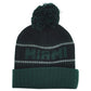 NCAA Miami Hurricanes Kids Youth Black Pom Pom Winter Cuffed Knit Beanie Hat