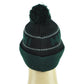 NCAA Miami Hurricanes Kids Youth Black Pom Pom Winter Cuffed Knit Beanie Hat