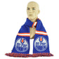 NHL Edmonton Oilers Logo Sports Nordic Fringe Scarf Winter Blue Orange Fashion