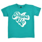 Miami Dolphins Football Phins up Teal Short Sleeve Youth Kids Tshirt Tee