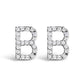 10K White Gold 1/10 Cttw Diamond Initial â€œAâ€ Stud Earring