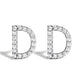 10K White Gold 1/10 Cttw Diamond Initial â€œAâ€ Stud Earring