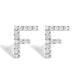 10K White Gold 1/10 Cttw Diamond Initial â€œAâ€ Stud Earring