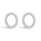 10K White Gold 1/10 Cttw Diamond Initial â€œAâ€ Stud Earring
