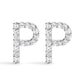10K White Gold 1/10 Cttw Diamond Initial â€œAâ€ Stud Earring