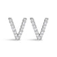 10K White Gold 1/10 Cttw Diamond Initial â€œAâ€ Stud Earring