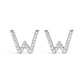 10K White Gold 1/10 Cttw Diamond Initial â€œAâ€ Stud Earring