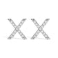 10K White Gold 1/10 Cttw Diamond Initial â€œAâ€ Stud Earring