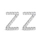 10K White Gold 1/10 Cttw Diamond Initial â€œAâ€ Stud Earring