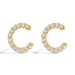 10K White Gold 1/10 Cttw Diamond Initial â€œAâ€ Stud Earring