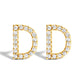 10K White Gold 1/10 Cttw Diamond Initial â€œAâ€ Stud Earring