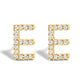 10K White Gold 1/10 Cttw Diamond Initial â€œAâ€ Stud Earring
