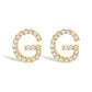 10K White Gold 1/10 Cttw Diamond Initial â€œAâ€ Stud Earring
