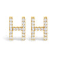 10K White Gold 1/10 Cttw Diamond Initial â€œAâ€ Stud Earring