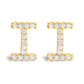 10K White Gold 1/10 Cttw Diamond Initial â€œAâ€ Stud Earring