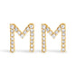 10K White Gold 1/10 Cttw Diamond Initial â€œAâ€ Stud Earring