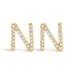 10K White Gold 1/10 Cttw Diamond Initial â€œAâ€ Stud Earring