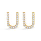 10K White Gold 1/10 Cttw Diamond Initial â€œAâ€ Stud Earring