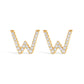 10K White Gold 1/10 Cttw Diamond Initial â€œAâ€ Stud Earring