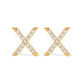 10K White Gold 1/10 Cttw Diamond Initial â€œAâ€ Stud Earring