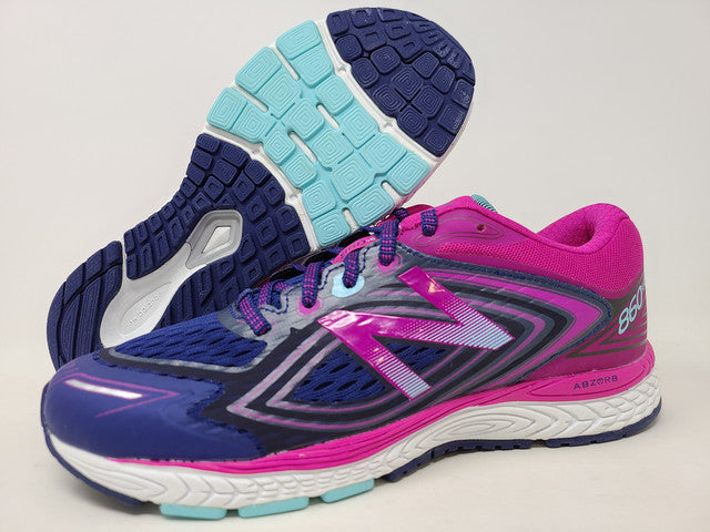 New Balance Girl'S 860 V8 Running Shoe Navy/Poisonberry Blue Size 6.5 M Us Big Kid