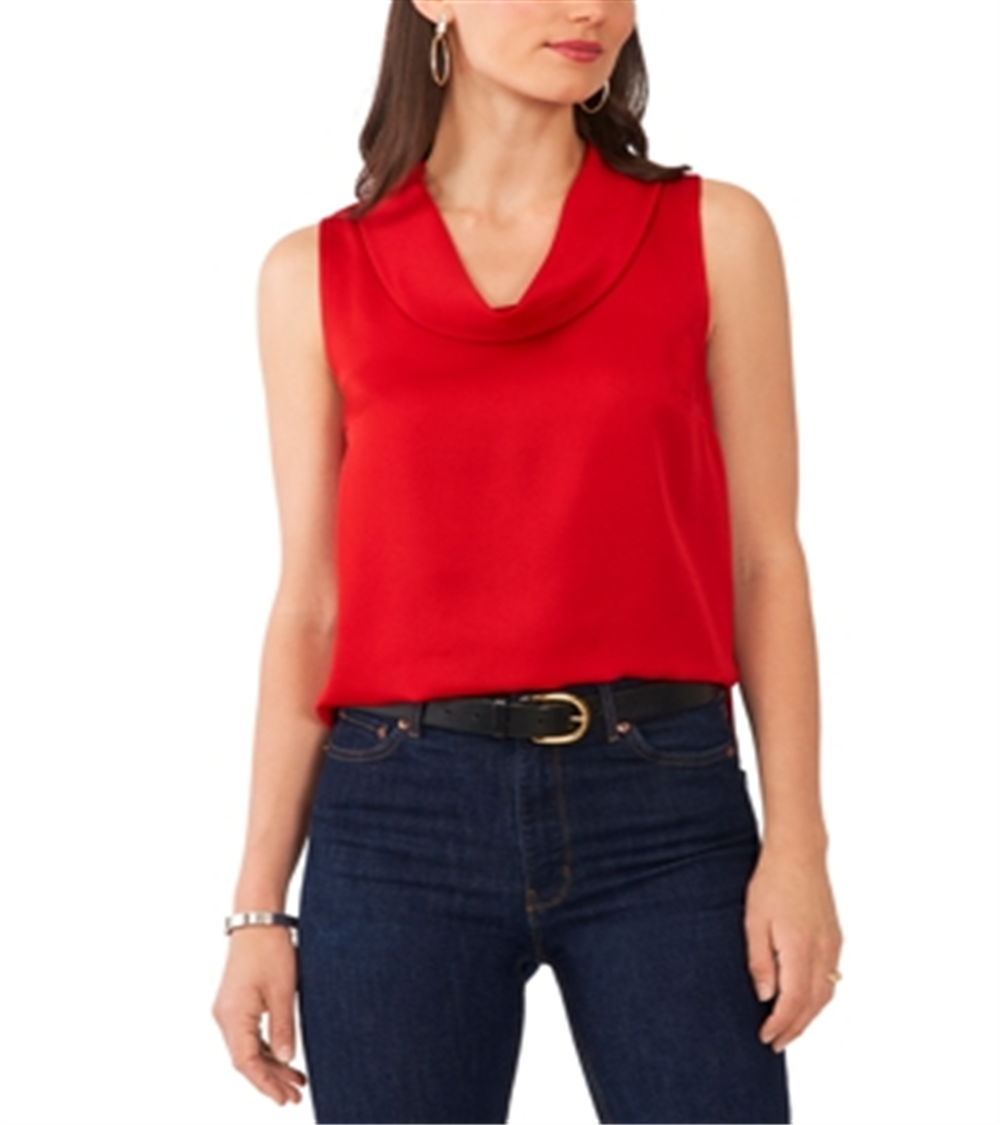Vince Camuto Cowl Neck Sleeveless Top Red Size 2XL