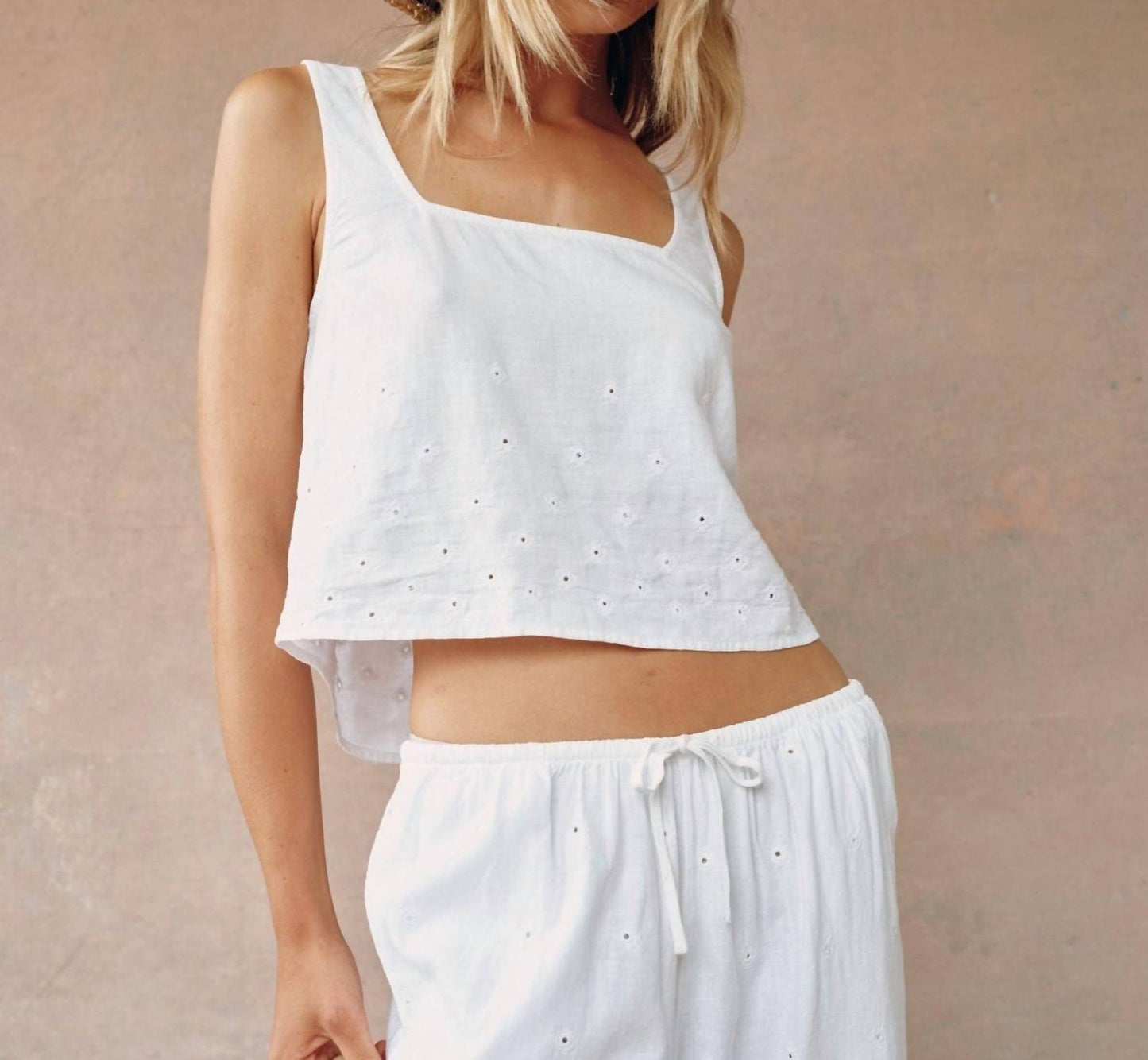 Bella Dahl - Women's Square Neck Button Back Tank Top