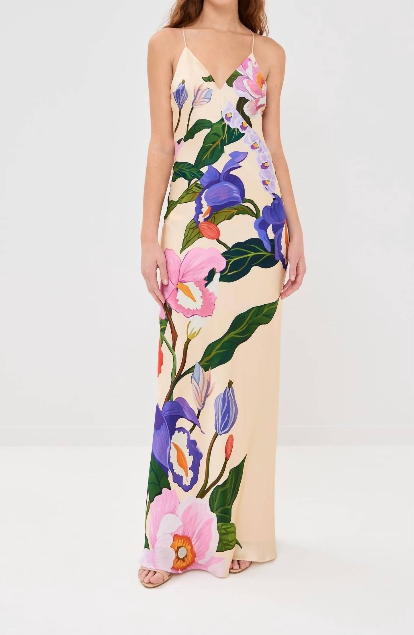 Borgo De Nor - Olive Crepe Satin Dress