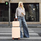 14'/20' 2-Piece Beige ABS Spinner Wheel Luggage Set