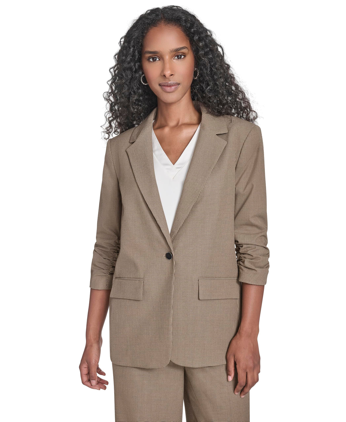 Calvin Klein Women's Blazer Jacket Oak Leaf Multi 16