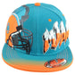 Miami Florida Dolphins Theme Football Helmet Flat Bill Adults Snapback Hat Cap