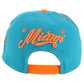 Miami Florida Dolphins Theme Football Helmet Flat Bill Adults Snapback Hat Cap
