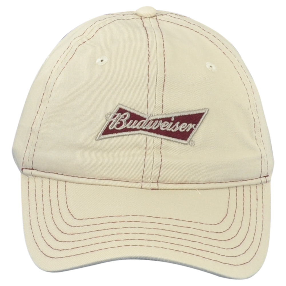 Budweiser Bud Beer Can Bottle Khaki Adjustable Curved Bill Relaxed Adult Hat Cap